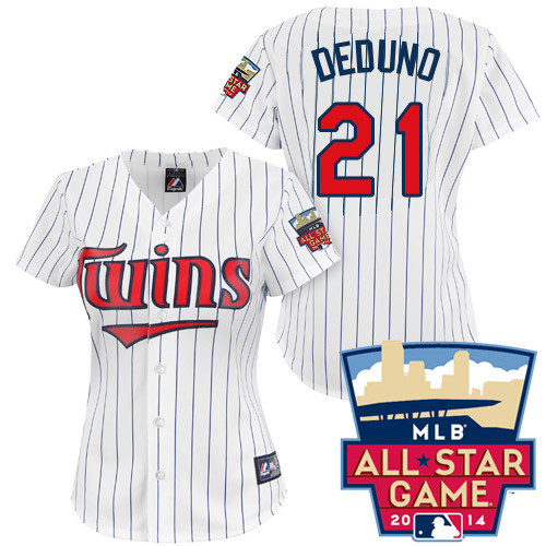 Samuel Deduno #21 mlb Jersey-Minnesota Twins Women's Authentic 2014 ALL Star Home White Cool Base Baseball Jersey